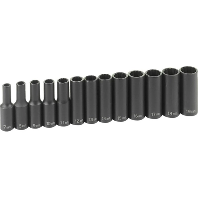 GREY PNEUMATIC TOOLS - 1203MD - 3/8" Drive Metric 12-Point Deep Impact Socket Set pa2