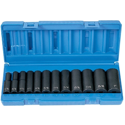 GREY PNEUMATIC TOOLS - 1213D - 3/8" Drive Deep Impact Socket Set pa2