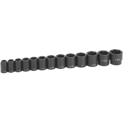 GREY PNEUMATIC TOOLS - 1312 - 1/2" Drive Standard Impact Socket Set pa1