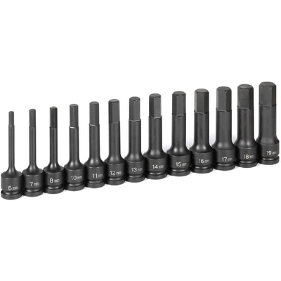 GREY PNEUMATIC TOOLS - 1343MH - 1/2" Drive Metric Hex Driver Set pa1