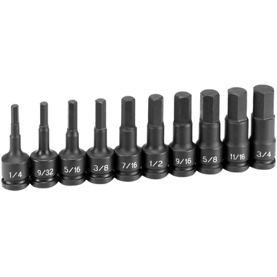 GREY PNEUMATIC TOOLS - 1398H - 1/2" Drive Hex Driver Set pa1