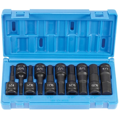 GREY PNEUMATIC TOOLS - 1398H - 1/2" Drive Hex Driver Set pa2