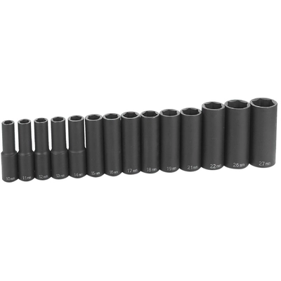 GREY PNEUMATIC TOOLS - 1412MD - 1/2" Drive Deep Impact Socket Set pa1