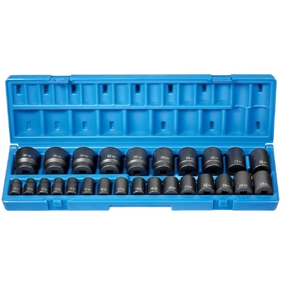 GREY PNEUMATIC TOOLS - 1726M - 1/2" Drive Metric Impact Socket Set pa2