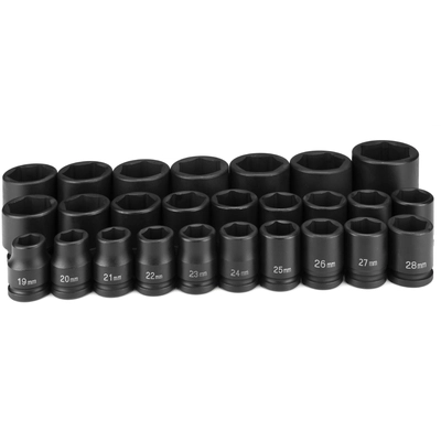 GREY PNEUMATIC TOOLS - 8026M - 3/4" Drive Standard Length Impact Set pa1