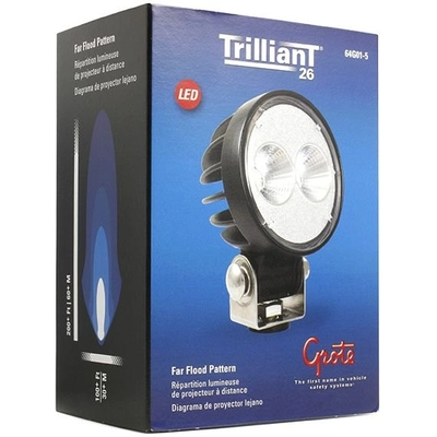 GROTE INDUSTRIES - 64G01-5 - Trilliant T26 3.2" 18W Round Black Powder Coated Housing Far Flood Beam LED Light with Pigtail pa2