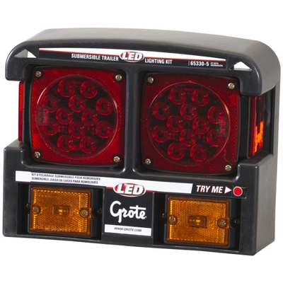 GROTE INDUSTRIES - 65330-5 - Submersible LED Trailer Lighting Kits - Popular Square Design pa3