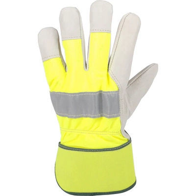 GROUPE BBH - 721601LGL - HI-VIS Leather Cowhide Work Gloves pa1
