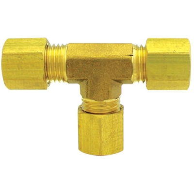 H PAULIN - 009-397 - 1/4" Compression Tee- Tube All Ends Brass pa1