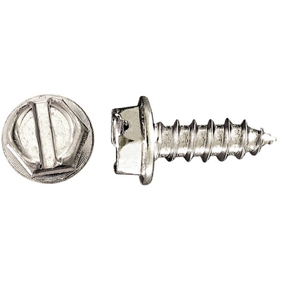 H PAULIN - 213193 - #10 x 1" Hex Washer Head Slot Drive Metal Screws pa1