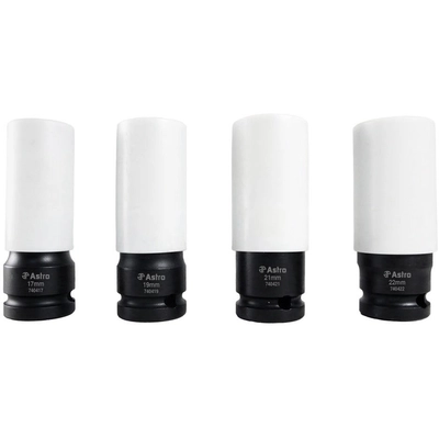 ASTRO PNEUMATIC TOOLS - 7404 - Flank Bite Damaged Lug Nut Socket Set With Spinning Protective Sleeves pa2