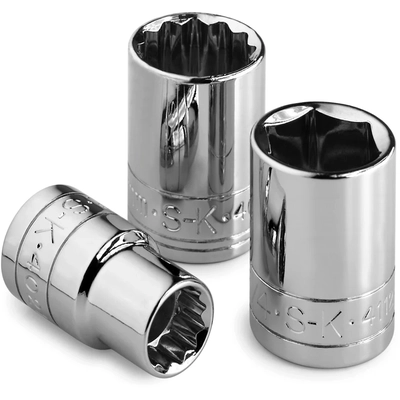 SK TOOLS - SKT-40118 - 9/16" 1/2" Drive 6 Point Fractional Standard Chrome Socket pa2