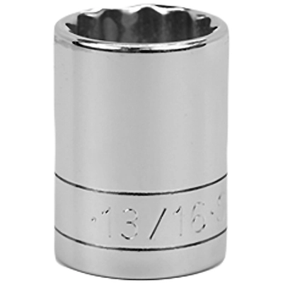 SK TOOLS - SKT-40126 - 13/16" 1/2" Drive 12 Point Fractional Standard Chrome Socket pa2