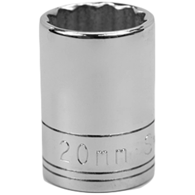 SK TOOLS - SKT-40320 - 20 mm 1/2" Drive 12 Point Metric Standard Chrome Socket pa2