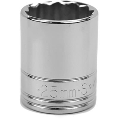 SK TOOLS - SKT-40325 - 25 mm 1/2" Drive 12 Point Metric Standard Chrome Socket pa2