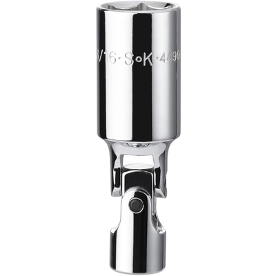 SK TOOLS - SKT-4490 - 13/16" 3/8" Drive Fractional Swivel Spark Plug Chrome Socket pa2