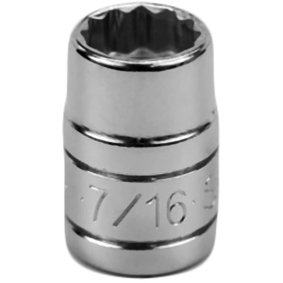 SK TOOLS - 45214 - 7/16" 3/8" Drive 12 Point Fractional Chrome Socket pa2