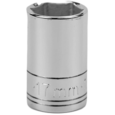 SK TOOLS - 48217 - 17 mm 1/2" Drive 6 Point Metric Chrome Socket pa2