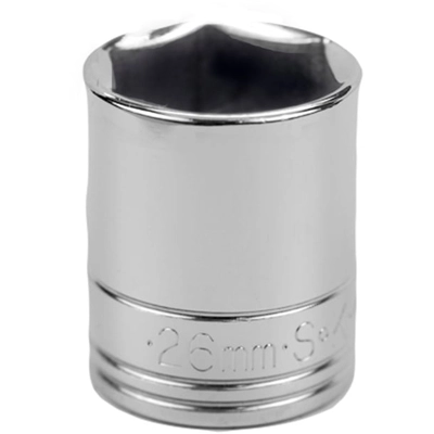 SK TOOLS - 48226 - 26 mm 1/2" Drive 6 Point Metric Chrome Socket pa2