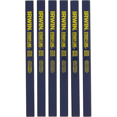 IRWIN - 66400 - Strait-Line 6 Pieces 7" Medium Lead Carpenter Pencils pa1