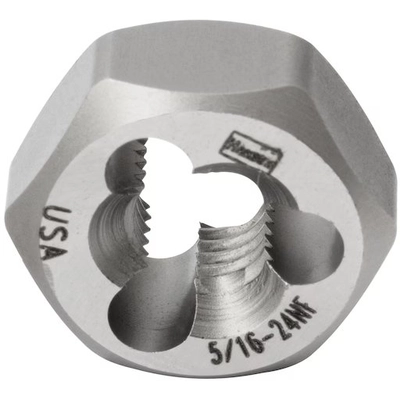 IRWIN - 7229 - Hanson 5/16"-24 UNF SAE HCS Right-Hand Re-Threading Solid Hexagon Die pa2