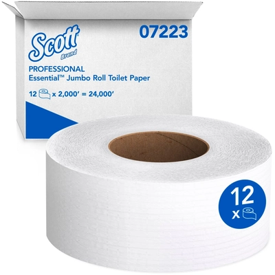 KIMBERLY-CLARK - 07223 - Essential Jumbo Roll Toilet Paper (Pack of 12) pa1