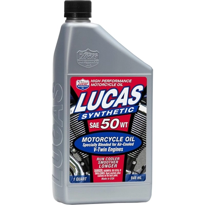 LUCAS OIL - 10765 - Synthetic SAE 50 V-Twin Motorcycle Oil pa1