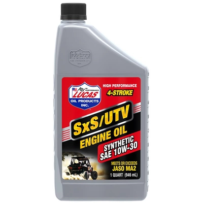 LUCAS OIL - 11204 - Lucas Synthetic 10W-30 SxS/UTV 4-Stroke Engine Oil pa1