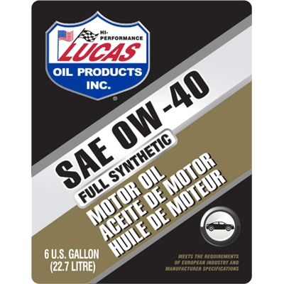 LUCAS OIL - 18022 - Synthetic SAE 0W-40 Motor Oil pa4