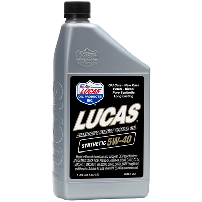 LUCAS OIL - 20186 - 5W-40 Synthetic Motor Oil-946ml pa1