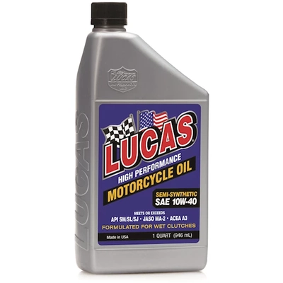 LUCAS OIL - 20710 - Semi Synthetic 10W40 Motorcycle Oil pa1