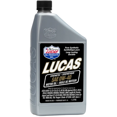 LUCAS OIL PRODUCTS INC. - 20210 - Synthetic SAE Motor Oil pa1