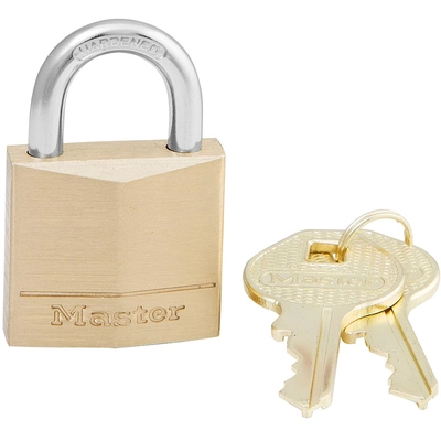 MASTER LOCK - 130D - 1-3/16in Wide Solid Brass Body Padlock pa2