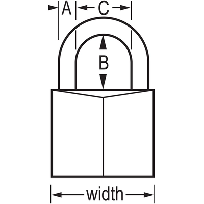 MASTER LOCK - 140D - 1-9/16in Wide Solid Brass Body Padlock pa2