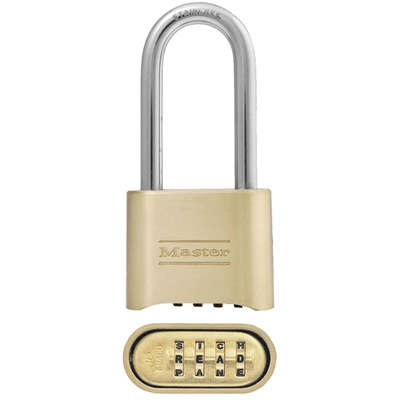 MASTER LOCK - 175DLH - 2 in Wide Resettable Combination Brass Padlock pa1