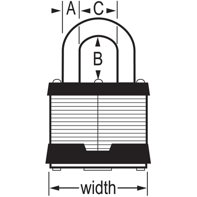 MASTER LOCK - 1KA2001 - 1-3/4in Laminated Padlock pa2