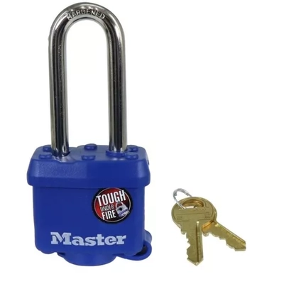 MASTER LOCK - 312DLH - 1-9/16in Wide Laminated Steel Pin Tumbler Padlock pa3