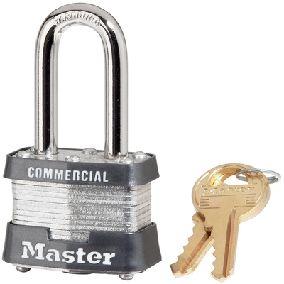 MASTER LOCK - 3LF - 1-9/16in Wide Laminated Steel Pin Tumbler Padlock pa1