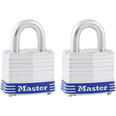 MASTER LOCK - 3T - 1-9/16in Wide Laminated Steel Pin Tumbler Padlock pa2