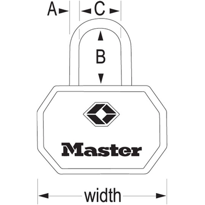 MASTER LOCK - 4681TBLK - 1-1/4in Wide TSA-Approved Luggage Lock pa2