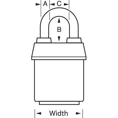 MASTER LOCK - 911DPF - Wide Covered Laminated Steel Pin Tumbler Padlock pa2