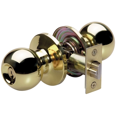 MASTER LOCK - BAO0103 - Ball Style Knob Entry Door Lock; Polished Brass pa1