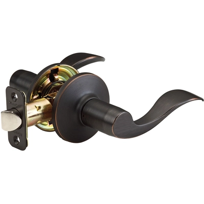 MASTER LOCK - WL0412P - Wave Style Lever Hall and Closet Door Knob; Aged Bronze pa1