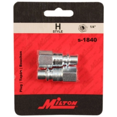 MILTON - S-1840 - 1/4" FNPT H-Style Plug pa2