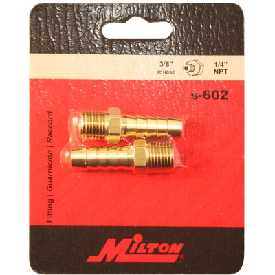 MILTON - S-602 - 1/4" MNPT 3/8" ID Hose End Fitting pa2