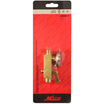 MILTON - S-638-1 - 1/4" NPT Flow Control Valve with Dial Gauge pa2