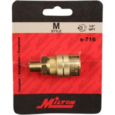MILTON - S-716 - 1/4" MNPT Male M-Style Coupler pa3
