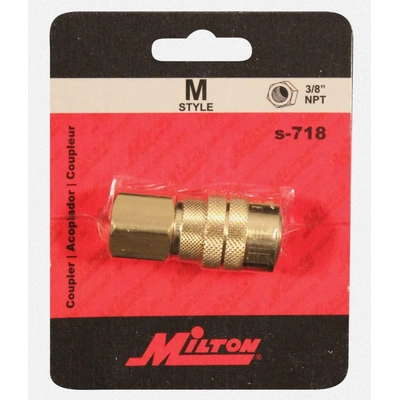 MILTON - S-718 - 3/8" NPT Female M-Style Brass Air Coupler pa2