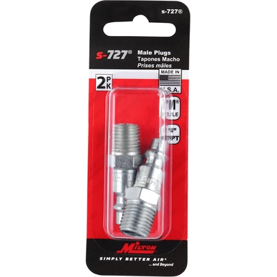 MILTON - S-727 - 1/4" MNPT Air Hose Quick Connect Fitting pa2