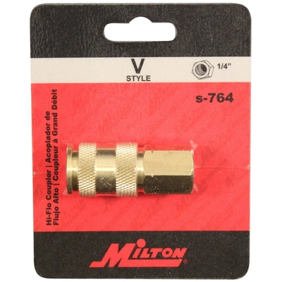 MILTON - S-764 - 1/4" FNPT V Style High Flow Coupler pa2